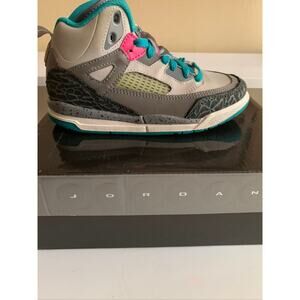 Miami Vice Jordan Spizike Kids Sneaker 11.5c Youth Grey Pink Teal